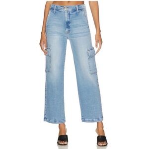 Mother Jeans The Straight Up Rambler Cargo in Bad Romance